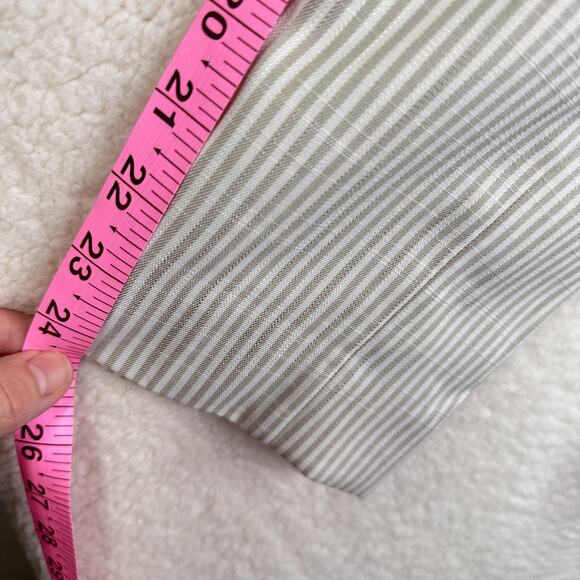 Preston & York Blazer Womens‎ 12 Beige White Striped Single Button Career Jacket - Picture 10 of 13